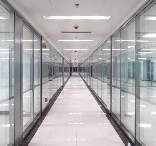 FIRE-RATED GLASS PARTITION WALL
